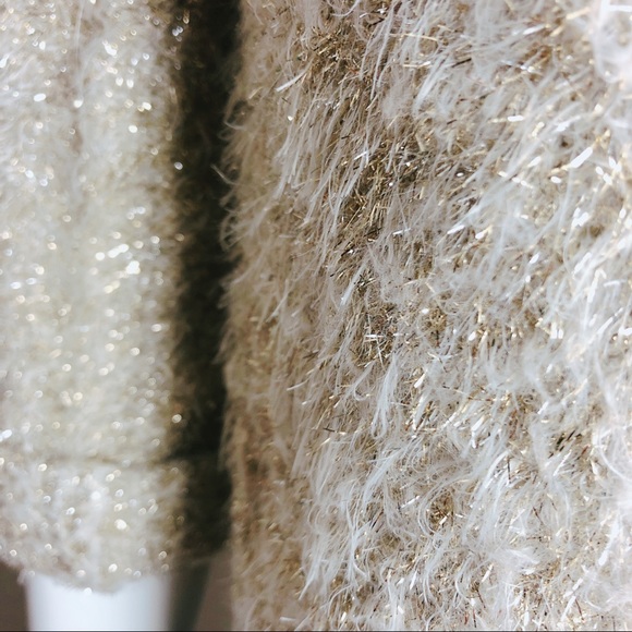 GB Fuzzy Metallic Cowl Neck Sweater - Picture 4 of 6